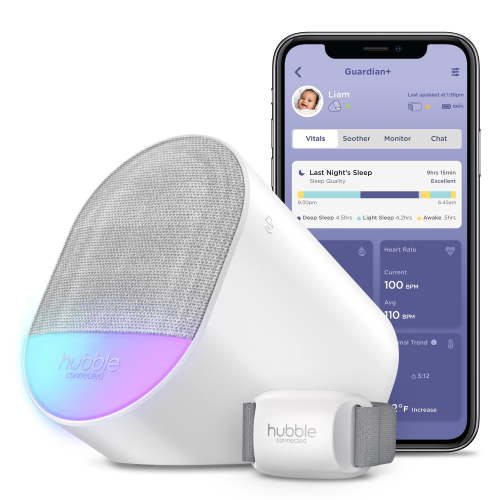 Hubble Guardian+ Portable Personal Sleep Quality & Activity Tracker with Wellness Indicators