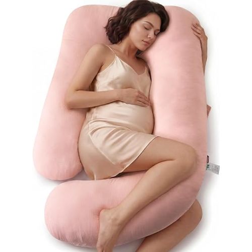 Momcozy Pregnancy Pillow for Sleeping - U Shaped Full Body Maternity Pillow