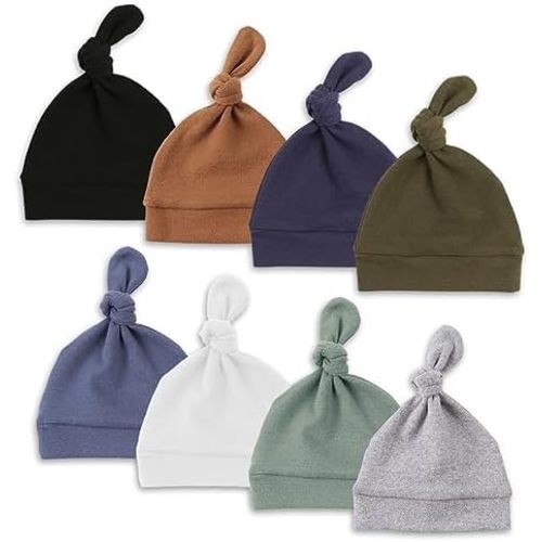 Bamery Newborn Hats for Boys Cotton Newborn Beanies Autumn Winter Infant Baby Girls Hat 0-12 Months