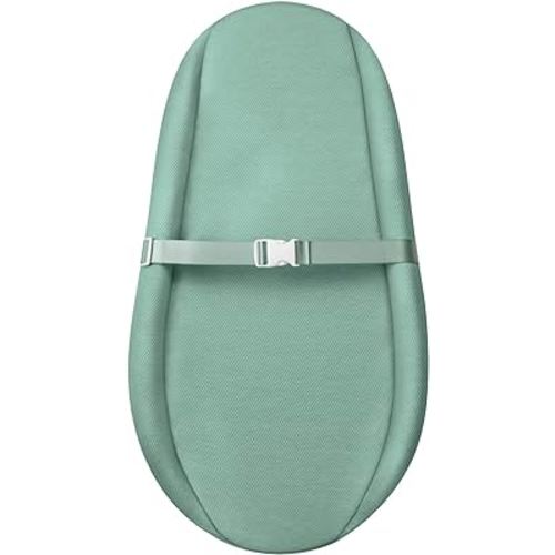 Contoured Changing Pad with Soft & Washable Cover, Waterproof Lining Foam Baby Changing Table Pads for Dresser Top, Secure with Security Strap and Two High Curved Sides, 32”×16”, Sage Green