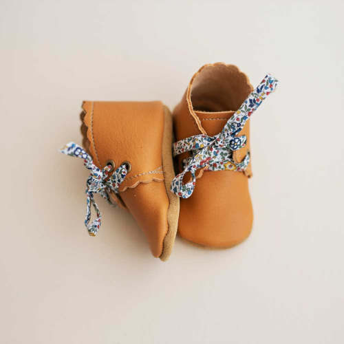 Taupe Leather Baby Girl Boots with Soft Soles – Sun & Lace