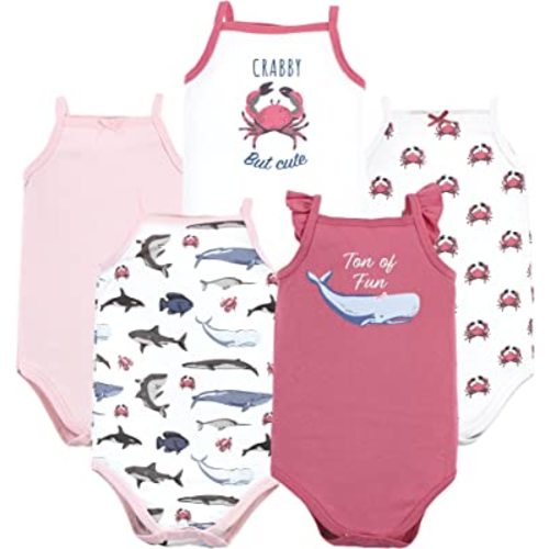Hudson Baby Unisex Baby Cotton Sleeveless Bodysuits
