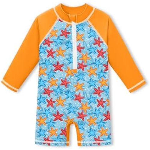BesserBay Baby UV Protection, Zip Front, Long Sleeve, One Piece Swimsuit (0-3 Months)