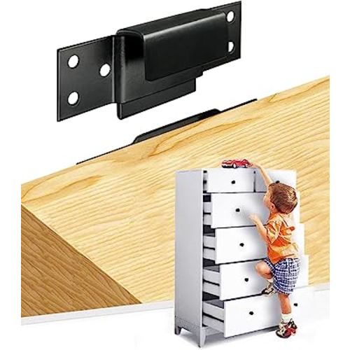 Furniture Anchors for Baby Proofing Child Safety Dressers Mount Safety Cabinet Wall Anchor Anti Tip 6PCS 900 Pound Heavy Duty Metal Protect Baby Pet Removable