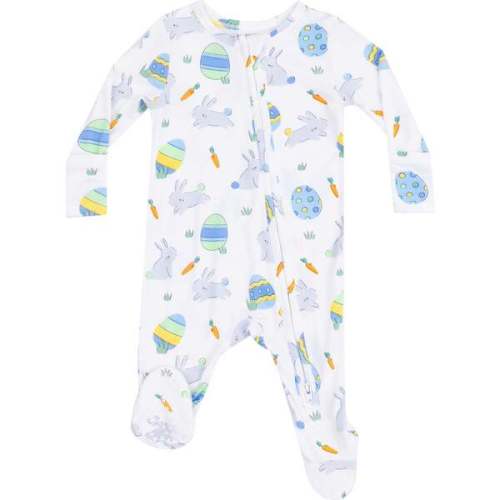 2 Way Zipper Footie, Easter Bunnies Blue - Angel Dear | Maisonette