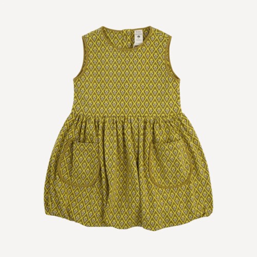ida dress | retro diamond floral | organic cotton jersey