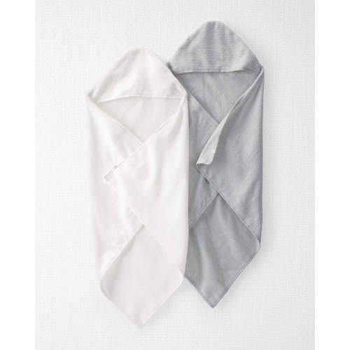 Baby 2-Pack Organic Cotton Towels - Style,Neutral