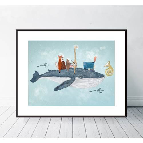 Whale Song, Nursery art, Blue whale print, Nursery Print, Children's wall art, Children's Picture, Whales wall art, Baby nursery art