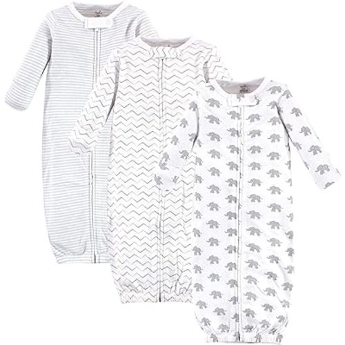 Touched by Nature Baby Organic Cotton Zipper Gowns