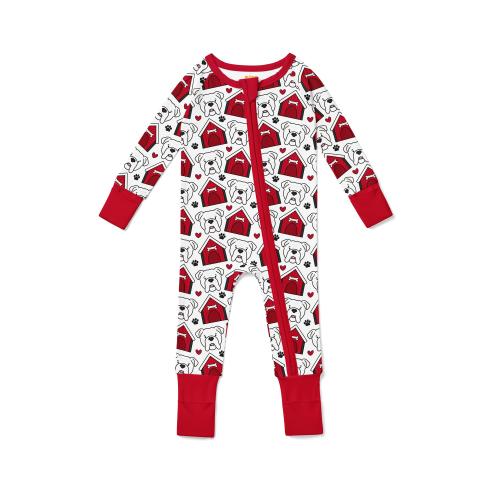 Georgia Dog House Bamboo Zip Up Baby Pajamas