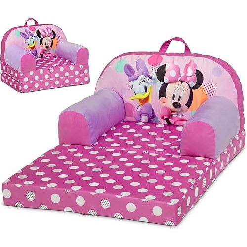 Delta Children - Minnie Mouse Cozee Buddy Flip-Out Kids Chair, Pink