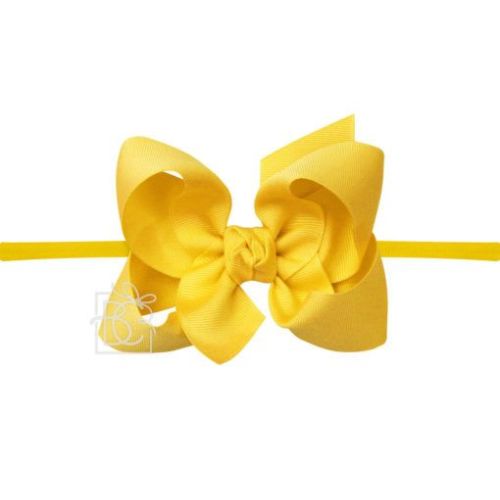 1/4" Pantyhose Headband with Grosgrain Bow - Beyond Creation