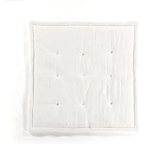 Lush Decor Baby Square with Border Play Mat, 36" x 36", White