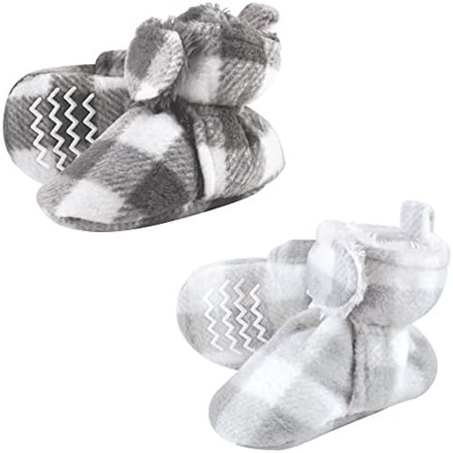 Hudson Baby Unisex Baby Animal Fleece Booties 2-Pack
