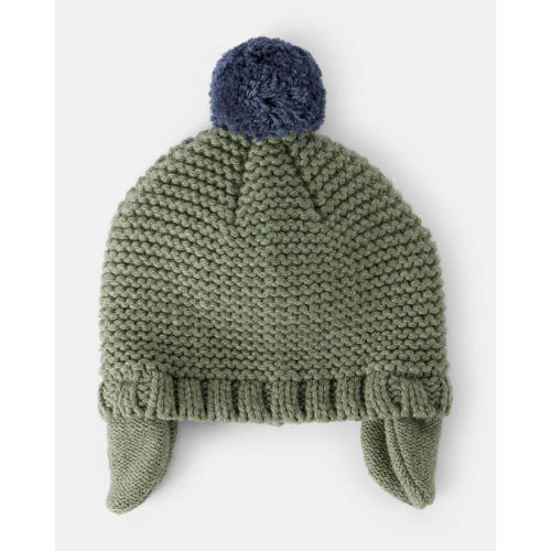 Baby Boy Pom Winter Hat - Green - OshKosh | Carter's