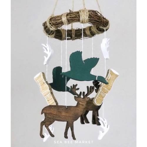 Hunting Nursery Duck and Deer Crib Mobile - Nursery Mobile - Hunting, Lumberjack, Woodland, Cabin Themed Nursery Decor with duck calls
