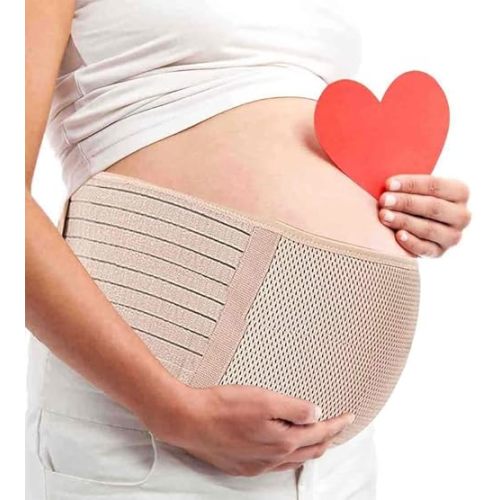 Belly Band for Pregnancy Maternity Belt Pregnancy Support Belt Bump Band Abdominal Brace Belt - Relieve Lower Back, Pelvic and Hip Pain (Brown/One size)