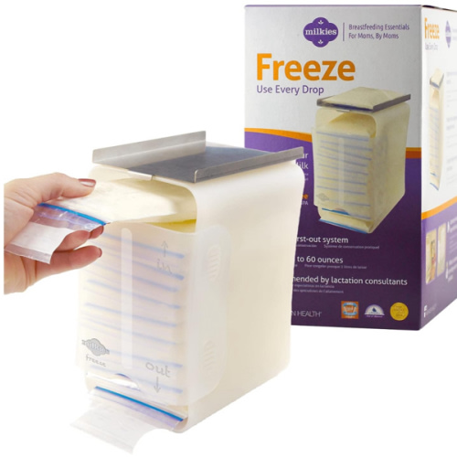 Fairhaven Health Milkies Freeze Organizer for Breast Milk Storage Bags Freezer | Breastmilk Storage Container Storing System for Freezing Breastmilk | Use with Standard Milk Bags