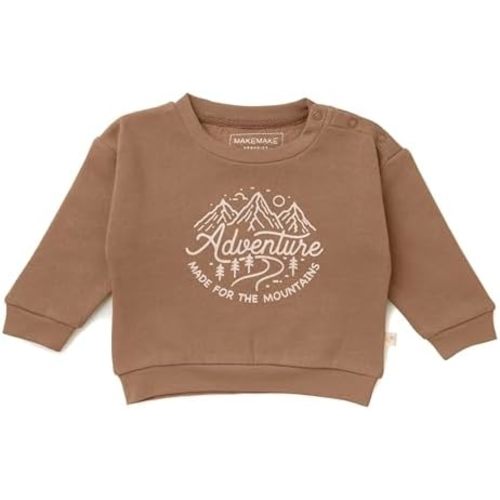 MakeMake Organics GOTS Certified Organic Cotton Sweatshirt Baby Toddler Young Kids Boys Girls Pullover Sweater