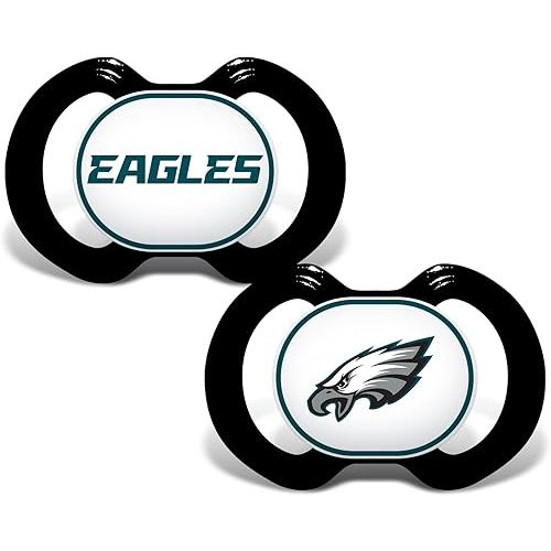 Baby Fanatic NFL Philadelphia Eagles Unisex PHE212Gen. 3000 Pacifier 2-Pack - Philadelphia Eagles, See Description, See Description