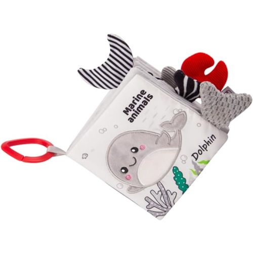 VICASKY Toddler Books Cloth Book Various Polyester Book Cases Cloth Book Newborn Toy Cloth Book Ocean Books Toddler Hand Account Animal Book
