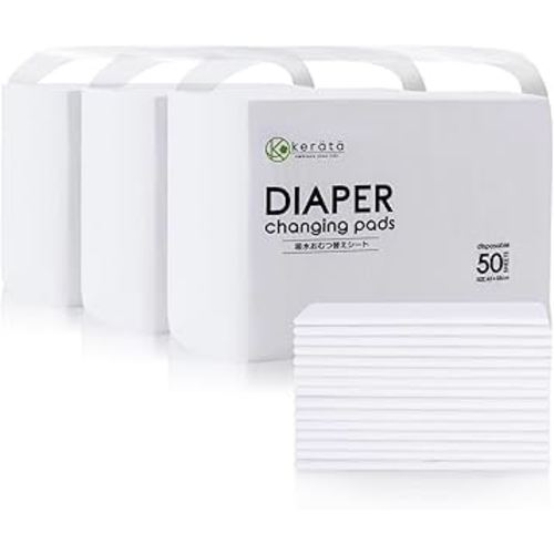 Disposable Changing Pads for Baby, 100 Pack Disposable Changing Pad Liners, Waterproof Disposable Underpads, Ultra Absorbent Super Soft Breathable Diaper Changing Mat 13 x 18 in