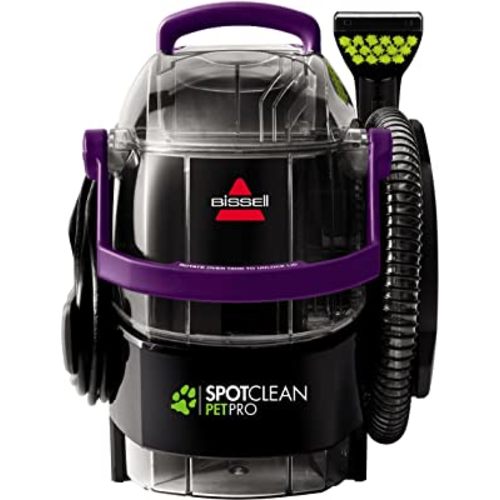 BISSELL SpotClean Pet Pro Portable Carpet Cleaner, 2458, Grapevine Purple, Black