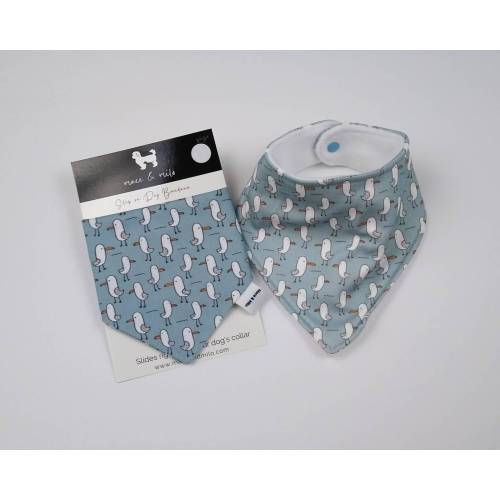 Seagulls matching baby bib and dog bandana, dog sibling set, boy matching dog and baby,dog bandana matches baby bib, child and dog matching