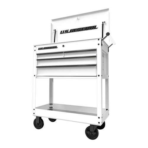 30 in., 4-Drawer Tech Cart, White