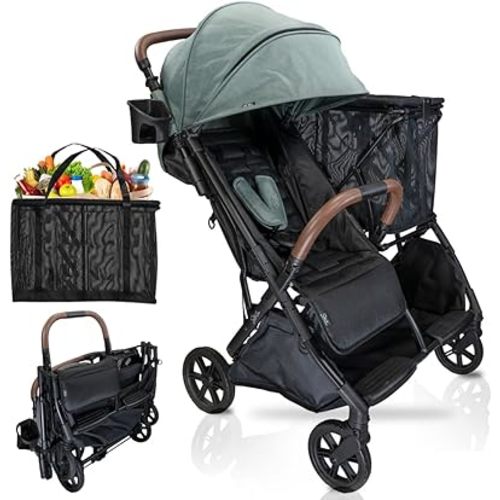 Baby+ Multi Use Baby Stroller & Personal Shopping Bag (Sage Green)