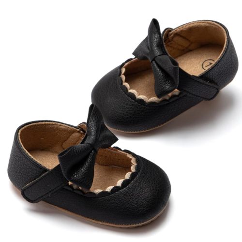 HsdsBebe Infant Baby Girls Mary Jane Flats Bow Non-Slip Soft Sole Princess Toddler First Walkers Sneaker Wedding Dress Shoes