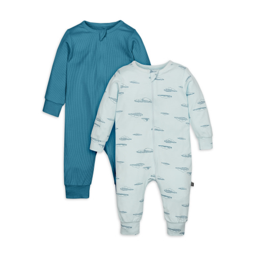 Modern Moments by Gerber Baby Unisex Super Soft Coveralls, 2-Pack, Sizes Newborn - 12 Months