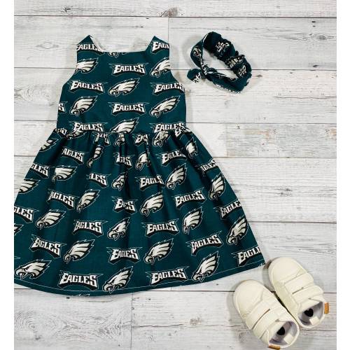 Philadelphia Eagles Football Fan Baby Infant Dress or Headband