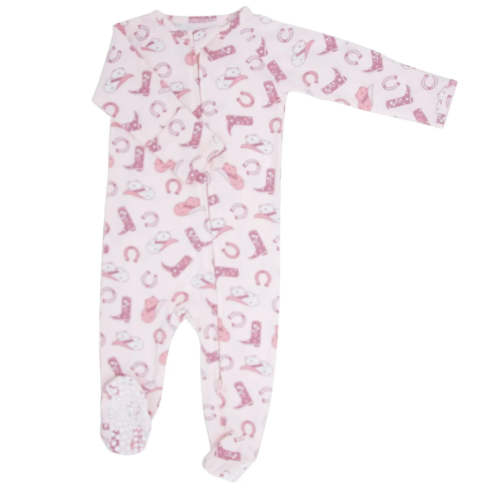 Pink Cowgirl Footie