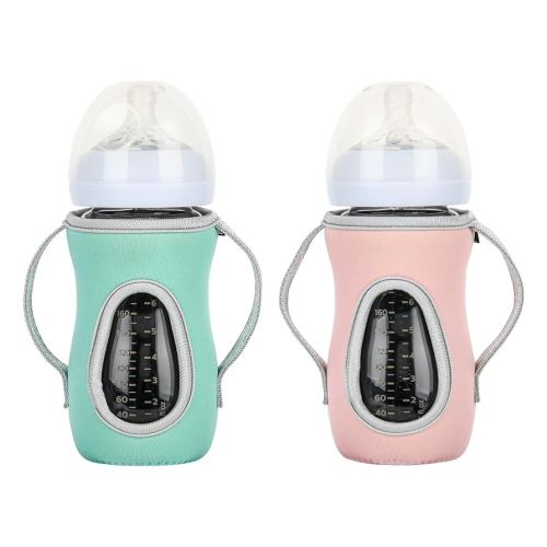 Beautyflier 2PCS Sleeve Covers for 8 oz Philips Avent Glass Natural Baby Bottle, Reusable Insulator, 3.3mm Thicken Heat and Cold Retention Baby Bottle Sleeve, Non Slip Grip, Sleeve Only
