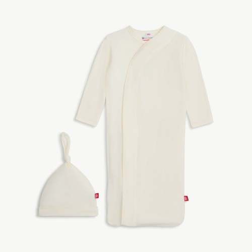 egret modal magnetic cozy sleeper gown + hat set
