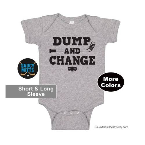 Hockey Baby Gift Dump and Change Hockey Infant Bodysuit One Piece
