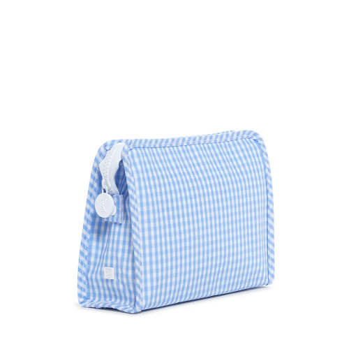 Roadie Medium Zip Pouch Gingham Sky by TRVL Design | Lila & Hayes