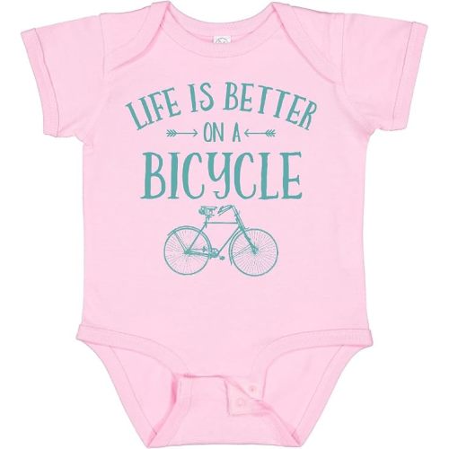 inktastic Life's Better on a Bicycle Baby Bodysuit