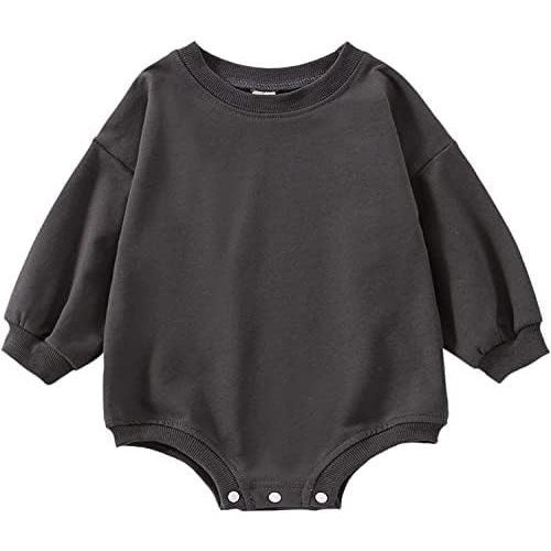 Baby Boy Girl Bubble Shirt Romper Outfit Short Sleeve Summer Bodysuit Top Newborn Oversized Crewneck Jumpsuit