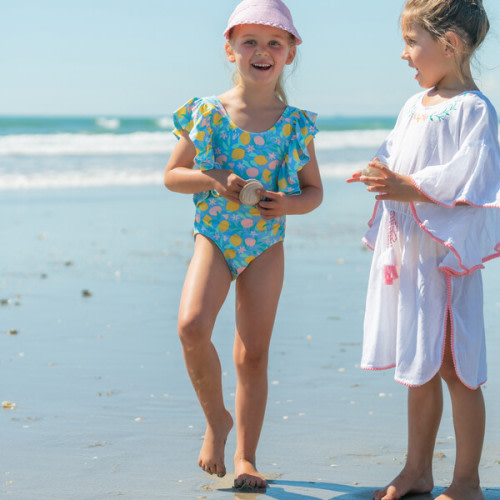 Lemon Drops Wide Frill Swimsuit - Snapper Rock | Maisonette