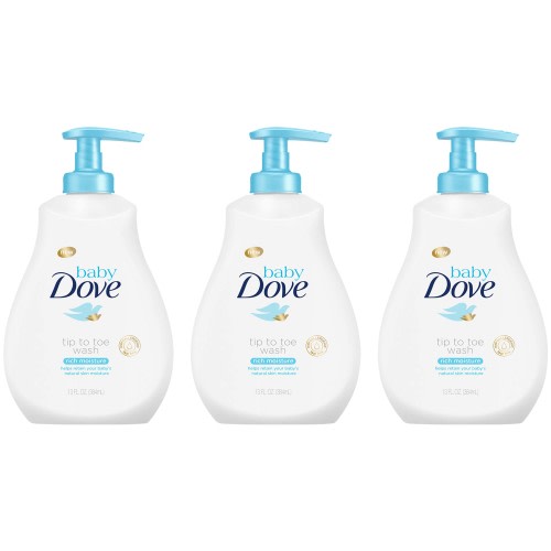 Baby Dove Tip To Toe Wash 3 x 13 oz. - Rich Moisture