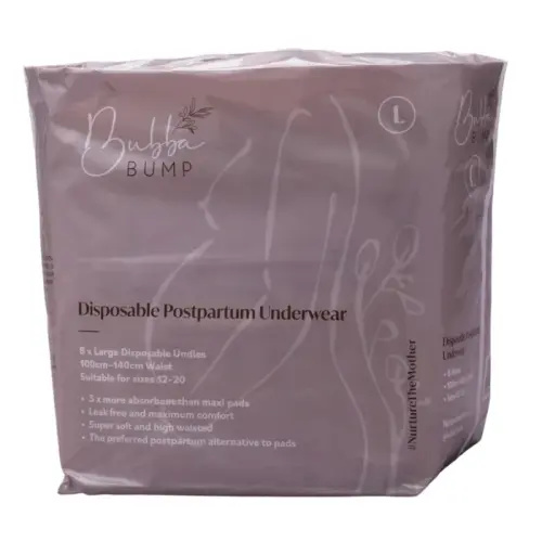 Bubba Bump Disposable Postpartum Underwear - Large | Baby Bunting AU