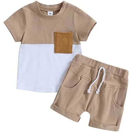 Mubineo Infant Toddler Baby Boy Summer T Shirt Shorts Outfits Short Sleeve Tee Tops Clothes Set