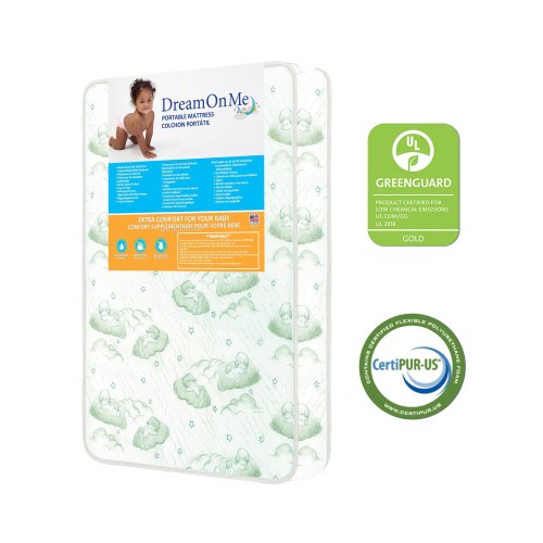 Dream On Me 3-inch Square Corner Playard Mattress