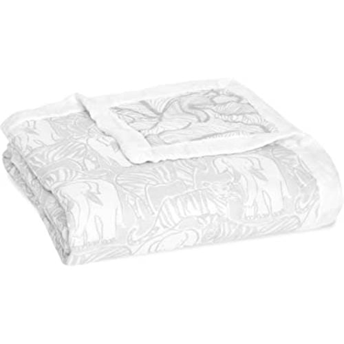 aden + anais Silky Soft Bamboo Viscose Baby Blanket, Crib Bedding for Newborn Baby and Toddler, Nursery Blanket for Boys and Girls, Baby Registry and Shower Gift - Culture Club Animal Kingdom