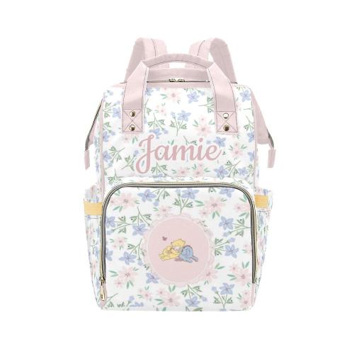 Winnie the Pooh Diaper Bag,(Jaclyn)Personalized Girl Diaper Bag, Baby Shower Gift, Pooh Nappy Bag, Pooh Bag