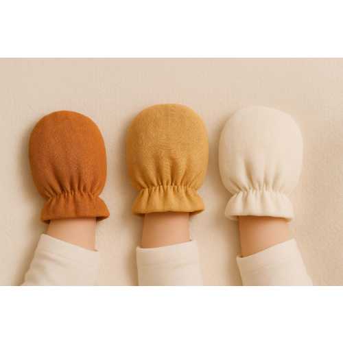 Lot de 6 mitaines bio pour bébé | Gants en mousseline anti-rayures | Doux et respirant pour les nouveau-nés | Fait main par Milo Baby Royaume-Uni