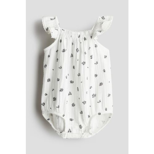 Patterned Muslin Romper Suit