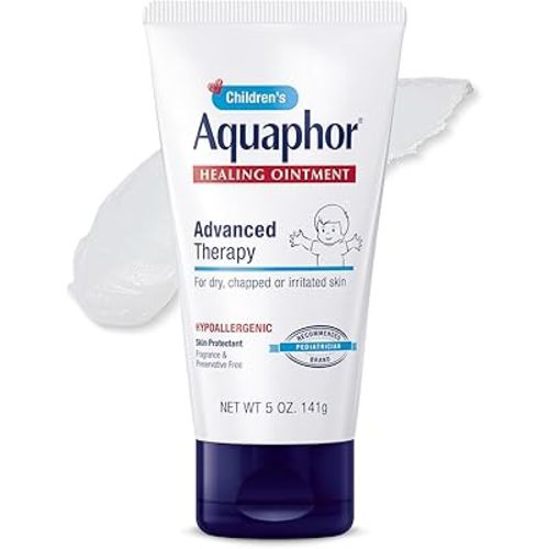 Aquaphor Children's Advanced Therapy Healing Ointment, 41% Petrolatum Skin Protectant Ointment for Minor Wound Care, Chapped or Cracked Skin and Lips, 5 Oz Tube
